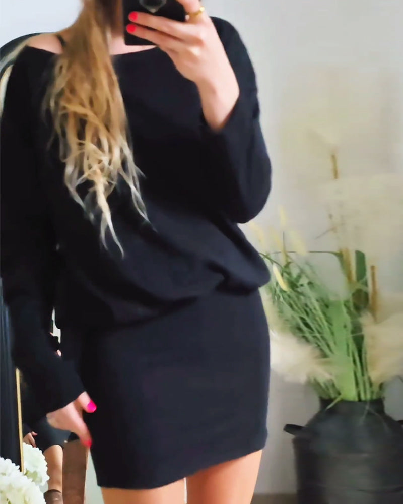Anaïs | Black long-sleeved dress