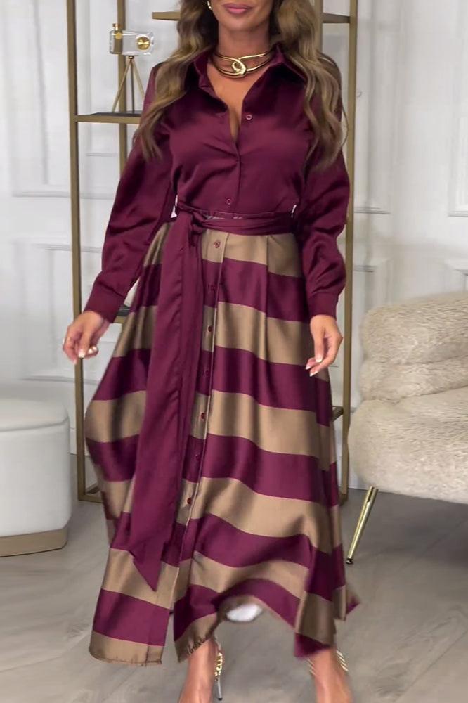 Emma | Elegant striped dress