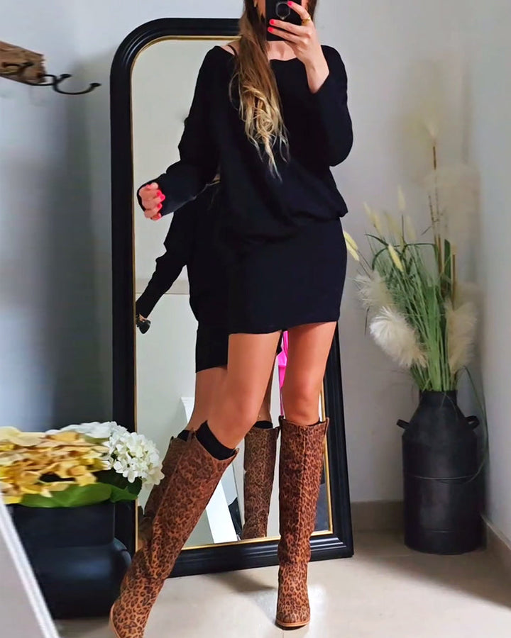 Anaïs | Black long-sleeved dress