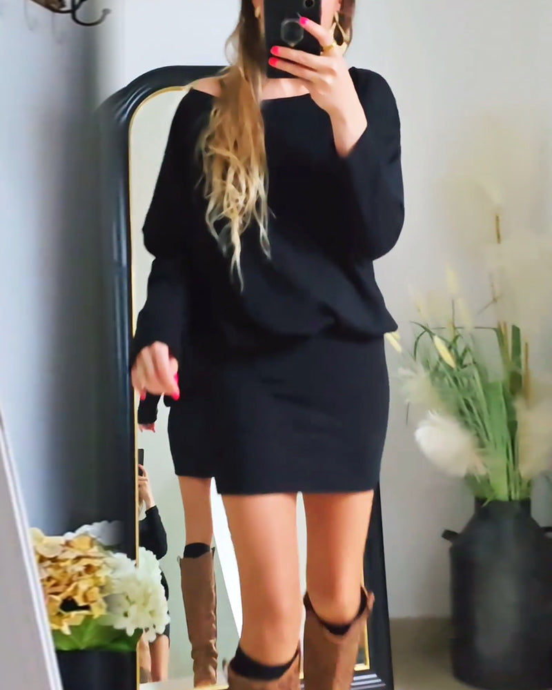 Anaïs | Black long-sleeved dress
